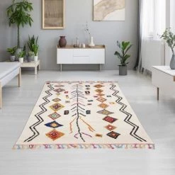 UNAMOURDETAPIS Tapis Berbère Style 40x60 Cm Rectangulaire OURIKA MK 02 Multicolore Entrée Adapté Au Chauffage Par Le Sol - Multicolore