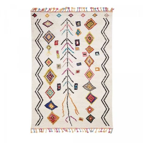 UNAMOURDETAPIS Tapis Berbère Style 40x60 Cm Rectangulaire OURIKA MK 02 Multicolore Entrée Adapté Au Chauffage Par Le Sol - Multicolore 2 UNAMOURDETAPIS Tapis Berbère Style 40x60 Cm Rectangulaire OURIKA MK 02 Multicolore Entrée Adapté Au Chauffage Par Le Sol - Multicolore – Image 2