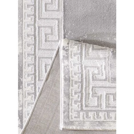 UNAMOURDETAPIS Tapis Orient Style 120x160 Cm Rectangulaire KHY ALAN Gris Salon Adapté Au Chauffage Par Le Sol - Gris 3 UNAMOURDETAPIS Tapis Orient Style 120x160 Cm Rectangulaire KHY ALAN Gris Salon Adapté Au Chauffage Par Le Sol - Gris – Image 3