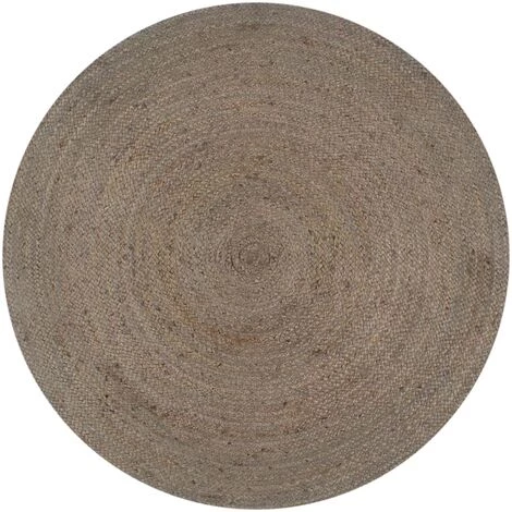 Tapis Fait à La Main Jute Rond 90 Cm Gris VidaXL 1 Tapis Fait à La Main Jute Rond 90 Cm Gris VidaXL