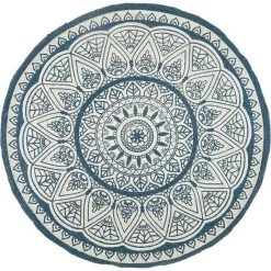 BELIANI Tapis En Tissu Beige 120x120cm - Beige