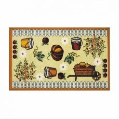 THEDECOFACTORY BIO LINE - <p>Tapis De Cuisine Antidérapant Brouettes Marron 50x80 - Marron