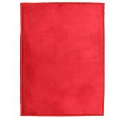 THEDECOFACTORY FLANELLE - <p>Tapis Aspect Velours Extra-doux Rouge 60x120 - Rouge
