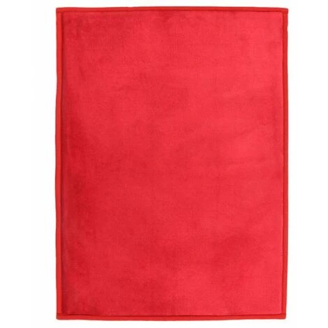 THEDECOFACTORY FLANELLE - <p>Tapis Aspect Velours Extra-doux Rouge 60x120 - Rouge 1 THEDECOFACTORY FLANELLE - <p>Tapis Aspect Velours Extra-doux Rouge 60x120 - Rouge