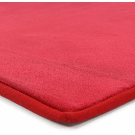 THEDECOFACTORY FLANELLE - <p>Tapis Aspect Velours Extra-doux Rouge 60x120 - Rouge 2 THEDECOFACTORY FLANELLE - <p>Tapis Aspect Velours Extra-doux Rouge 60x120 - Rouge – Image 2