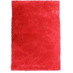 THEDECOFACTORY CALINE - <p>Tapis Extra-doux Toucher Laineux Rouge 60x90 - Rouge