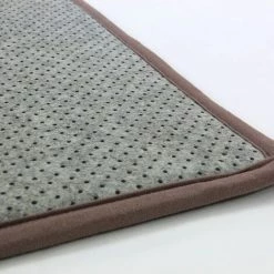 THEDECOFACTORY FLANELLE - <p>Tapis Aspect Velours Extra-doux Taupe 60x90 - Marron -Tapis et paillasson Soldes 13246928 4