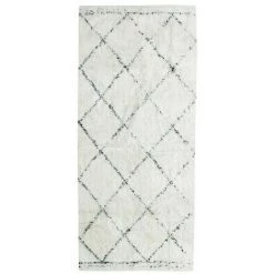 THEDECOFACTORY BERBERE LOSANGE - <p>Tapis En Coton à Motifs Losanges écru Naturel 80x180 - Beige