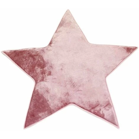 THEDECOFACTORY FLANELLE - <p>Tapis Forme étoile Extra-doux Rose 90x90 - Rose 1 THEDECOFACTORY FLANELLE - <p>Tapis Forme étoile Extra-doux Rose 90x90 - Rose