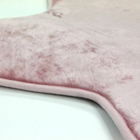 THEDECOFACTORY FLANELLE - <p>Tapis Forme étoile Extra-doux Rose 90x90 - Rose 2 THEDECOFACTORY FLANELLE - <p>Tapis Forme étoile Extra-doux Rose 90x90 - Rose – Image 2