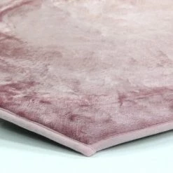 THEDECOFACTORY FLANELLE - <p>Tapis Forme Coeur Extra-doux Rose 90x85 - Rose -Tapis et paillasson Soldes 13246970 4