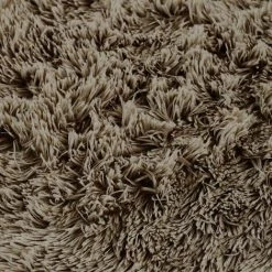 THEDECOFACTORY NEO YOGA - <p>Tapis Rond à Poils Longs Extra-doux Taupe Diam.90 - Taupe -Tapis et paillasson Soldes 13246977 4