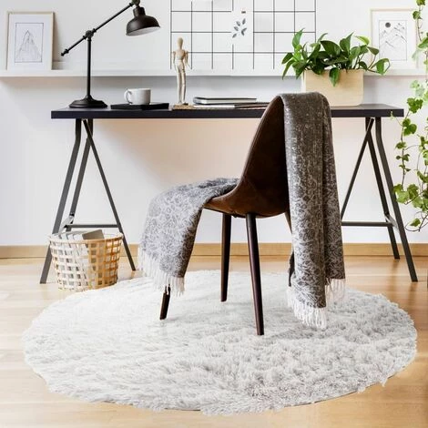 THEDECOFACTORY NEO YOGA - <p>Tapis Rond à Poils Longs Extra-doux Blanc Diam.120 - Blanc 2 THEDECOFACTORY NEO YOGA - <p>Tapis Rond à Poils Longs Extra-doux Blanc Diam.120 - Blanc – Image 2