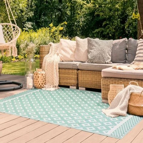 THEDECOFACTORY NATOU - <p>Tapis D'extérieur Motifs Géométriques Vert 120x180 - Vert 5 THEDECOFACTORY NATOU - <p>Tapis D'extérieur Motifs Géométriques Vert 120x180 - Vert – Image 5