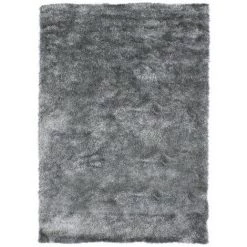 THEDECOFACTORY CELESTE - <p>Tapis à Poils Longs Extra-doux Gris Clair 130x180 - Gris