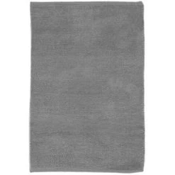 THEDECOFACTORY CHENILLE - <p>Tapis En Coton Extra-doux Gris 85x55 - Gris