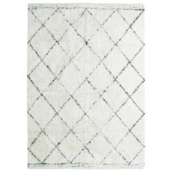 THEDECOFACTORY BERBERE LOSANGE - <p>Tapis En Coton Motifs Losanges écru Naturel 160x230 - Beige