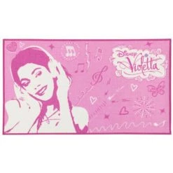 THEDECOFACTORY DISNEY - <p>Tapis Imprimé Violetta, Disney Rose 140x80 - Rose