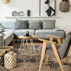 THEDECOFACTORY DJERBA - <p>Tapis Aux Motifs Vintages Et Orientaux Beige 140x200 - Beige -Tapis et paillasson Soldes 13248047 3