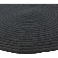 THEDECOFACTORY TAMTAM - <p>Tapis En Coton Effet Cordage Noir Diam.70 - Noir -Tapis et paillasson Soldes 13248056 3