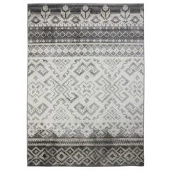 THEDECOFACTORY ARMONI - <p>Tapis à Poils Courts à Motifs Losanges Gris 120x170 - Gris