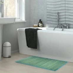 THEDECOFACTORY UNITED - <p>Tapis En Jonc De Mer Bleu 70x110 - Bleu -Tapis et paillasson Soldes 13248524 3