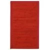 THEDECOFACTORY SOLO BAMBOO - Tapis En Bambou Larges Lattes Et Ganse Rouge 45x75 - Rouge