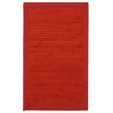 THEDECOFACTORY SOLO BAMBOO - Tapis En Bambou Larges Lattes Et Ganse Rouge 45x75 - Rouge 1 THEDECOFACTORY SOLO BAMBOO - Tapis En Bambou Larges Lattes Et Ganse Rouge 45x75 - Rouge