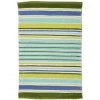 THEDECOFACTORY CHENILLE - <p>Tapis En Coton Extra-doux à Rayures Multicolore 50x80 - Bleu