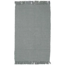 THEDECOFACTORY SIMPLY COTON - <p>Tapis 100% Coton Bleu Gris 50x80 - Bleu