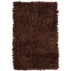 THEDECOFACTORY POLAIRE - <p>Tapis à Froufrous Marron 55x85 - Marron