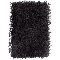 THEDECOFACTORY POP CORN - <p>Tapis Effet Popcorn Extra-doux Noir 85x55 - Noir