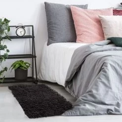 THEDECOFACTORY POP CORN - <p>Tapis Effet Popcorn Extra-doux Noir 85x55 - Noir -Tapis et paillasson Soldes 13248855 4