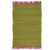 THEDECOFACTORY COLOR - <p>Tapis 100% Coton Bi-colore Rose Et Vert 60x90 - Vert Rose