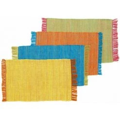 THEDECOFACTORY COLOR - <p>Tapis 100% Coton Bi-colore Rose Et Vert 60x90 - Vert Rose -Tapis et paillasson Soldes 13248947 4