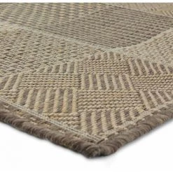 THEDECOFACTORY SUVA - <p>Tapis Tissé Carrés De Différents Motifs Marron 60x110 - Marron -Tapis et paillasson Soldes 13248953 3