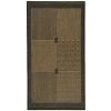 THEDECOFACTORY SUVA - <p>Tapis Tissé Cadre Noir, Carrés Et Rayures Noir Et Marron 60x110 - Marron