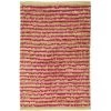 THEDECOFACTORY STABILO LIGNE - <p> Tapis Bi-texture Beige Et Fuschia 60x90 - Rose