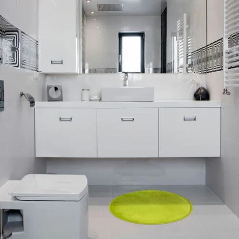 THEDECOFACTORY FLANELLE - <p>Tapis Rond Extra-doux Anis Diam.70 - Vert 5 THEDECOFACTORY FLANELLE - <p>Tapis Rond Extra-doux Anis Diam.70 - Vert – Image 5