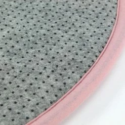 THEDECOFACTORY FLANELLE - <p>Tapis Rond Extra-doux Rose Diam.70 - Rose -Tapis et paillasson Soldes 13249017 3