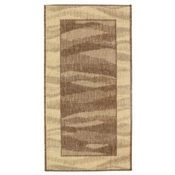 THEDECOFACTORY COTTAGE - <p>Tapis Réversible Ondes Abstraites Beige-marron 110x60 - Marron