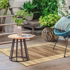 THEDECOFACTORY COTTAGE - <p>Tapis Réversible Ondes Abstraites Beige-marron 110x60 - Marron -Tapis et paillasson Soldes 13249043 3