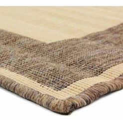 THEDECOFACTORY COTTAGE - <p>Tapis Réversible Cadre Marron Et Beige 110x60 - Marron -Tapis et paillasson Soldes 13249044 3