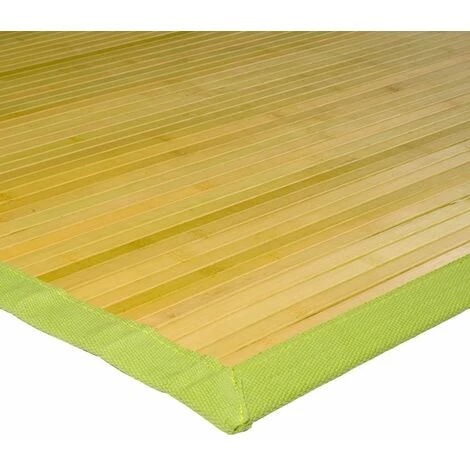 THEDECOFACTORY SOLO BAMBOO - <p>Tapis En Bambou Larges Lattes Et Ganse Anis 120x70 - Vert 1 THEDECOFACTORY SOLO BAMBOO - <p>Tapis En Bambou Larges Lattes Et Ganse Anis 120x70 - Vert