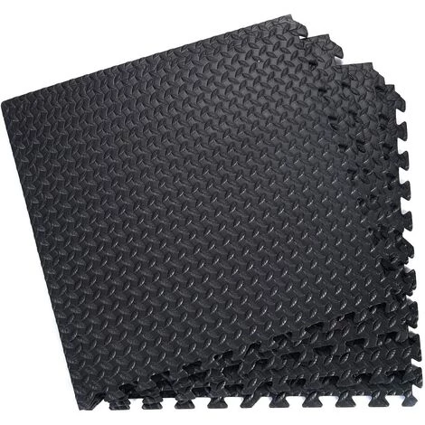 COSTWAY Tapis Puzzle En Mousse, Tapis De Sol Bébé Enfant Pour Gym Fitness Yoga Piscine 12 Dalles EVA Noir 1 COSTWAY Tapis Puzzle En Mousse, Tapis De Sol Bébé Enfant Pour Gym Fitness Yoga Piscine 12 Dalles EVA Noir