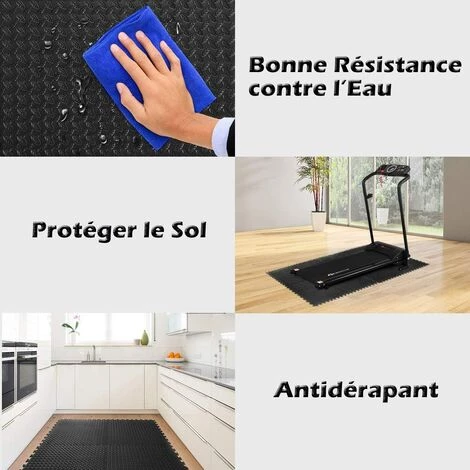 COSTWAY Tapis Puzzle En Mousse, Tapis De Sol Bébé Enfant Pour Gym Fitness Yoga Piscine 12 Dalles EVA Noir 4 COSTWAY Tapis Puzzle En Mousse, Tapis De Sol Bébé Enfant Pour Gym Fitness Yoga Piscine 12 Dalles EVA Noir – Image 4
