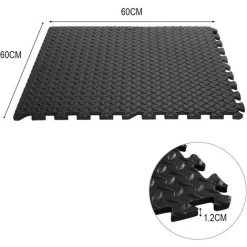 COSTWAY Tapis Puzzle En Mousse, Tapis De Sol Bébé Enfant Pour Gym Fitness Yoga Piscine 12 Dalles EVA Noir 9 COSTWAY Tapis Puzzle En Mousse, Tapis De Sol Bébé Enfant Pour Gym Fitness Yoga Piscine 12 Dalles EVA Noir -Tapis et paillasson Soldes 13263509 5