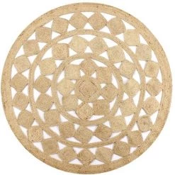 Tapis Fait à La Main Jute Tressée 90 Cm VidaXL