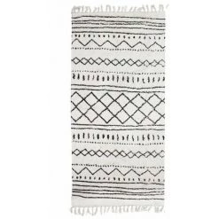 THEDECOFACTORY BERBERE ETHNO - <p>Tapis En Coton Motifs Ethniques écru Naturel 70x110 - Beige