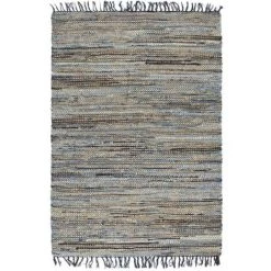 VidaXL Tapis Chindi Tissé à La Main Denim Jute 200x290 Cm Multicolore - Multicolore